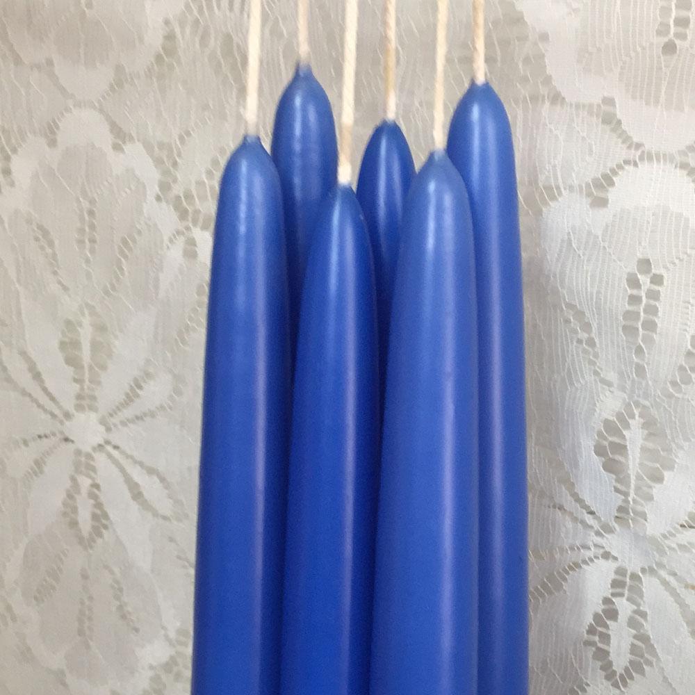 1/2"D x 12"H, Classic Tapers, 6 pair (12 singles), 24 colours, fragrance free - Fanny Bay Candle Company