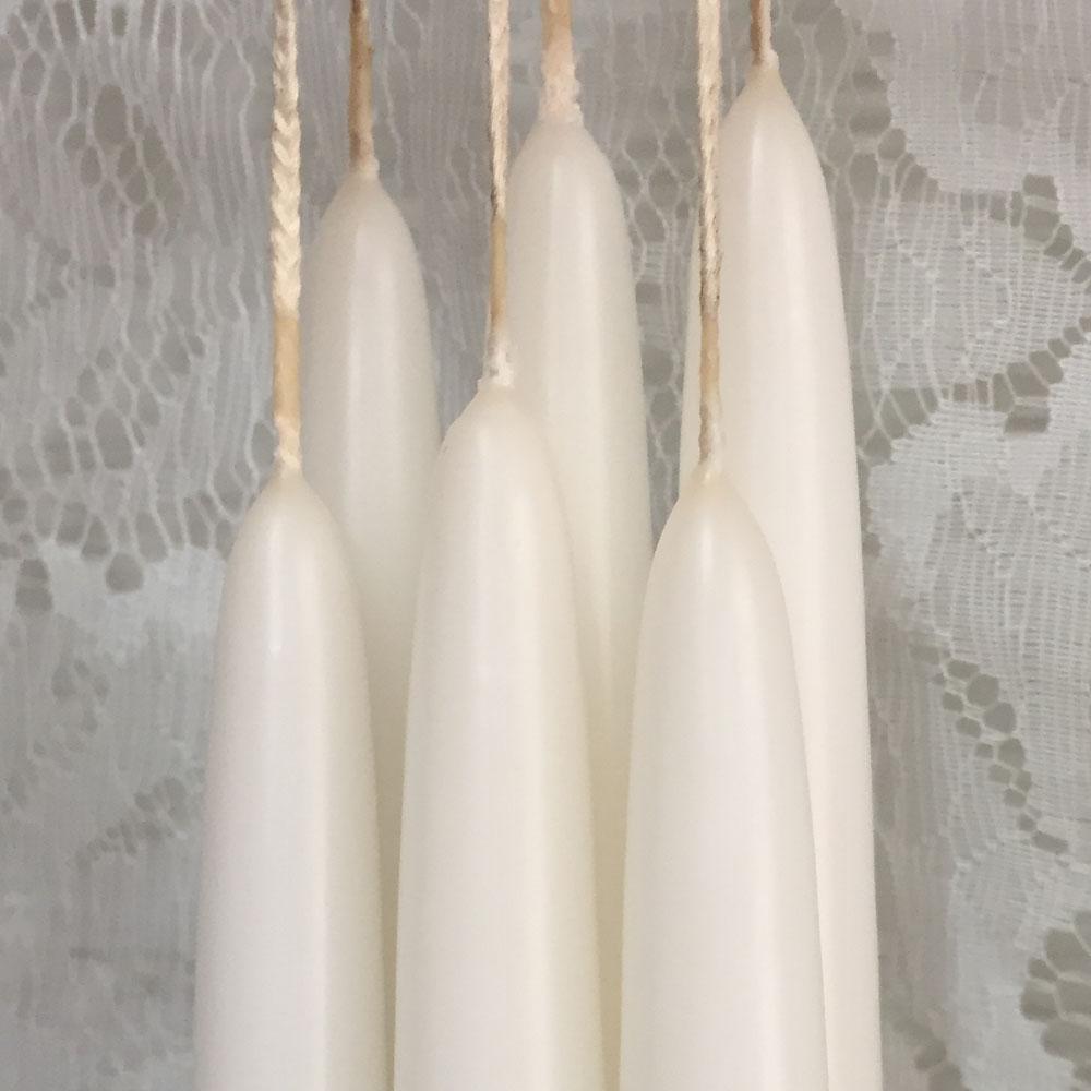 1/2"D x 12"H, Classic Tapers, 6 pair (12 singles), 24 colours, fragrance free - Fanny Bay Candle Company