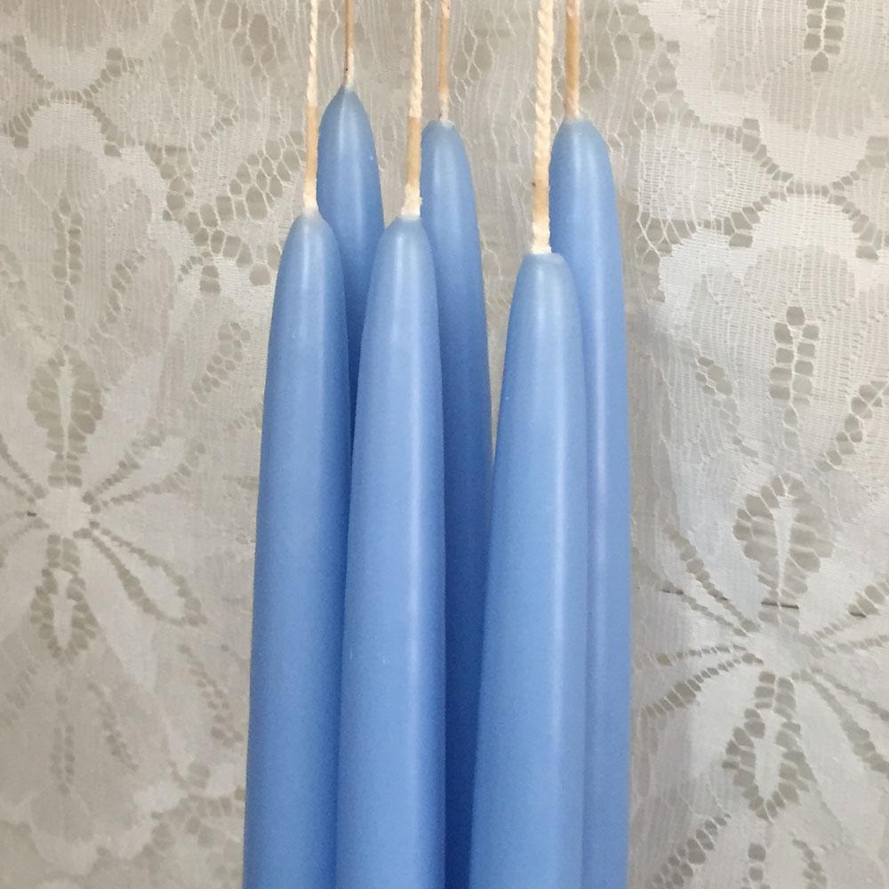 1/2"D x 6"H, Classic Tapers, 6 pair (12 singles), 24 colours, fragrance free - Fanny Bay Candle Company