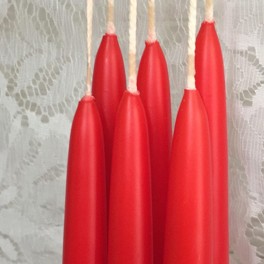 1/2"D x 6"H, Classic Tapers, 6 pair (12 singles), 24 colours, fragrance free - Fanny Bay Candle Company