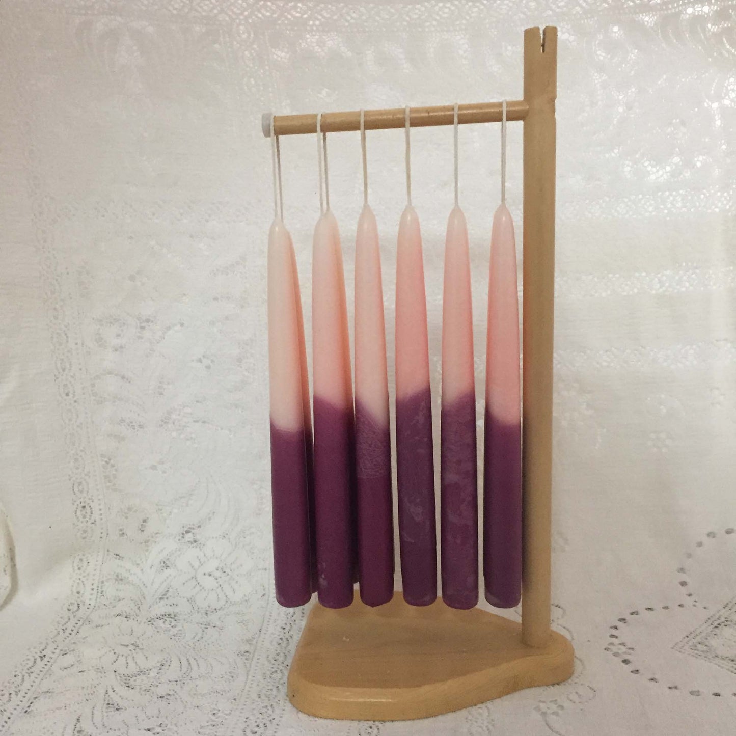 Artisan Multi-Coloured taper candles - Fanny Bay Candle Company