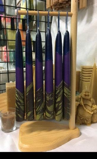 Artisan Multi-Coloured taper candles - Fanny Bay Candle Company