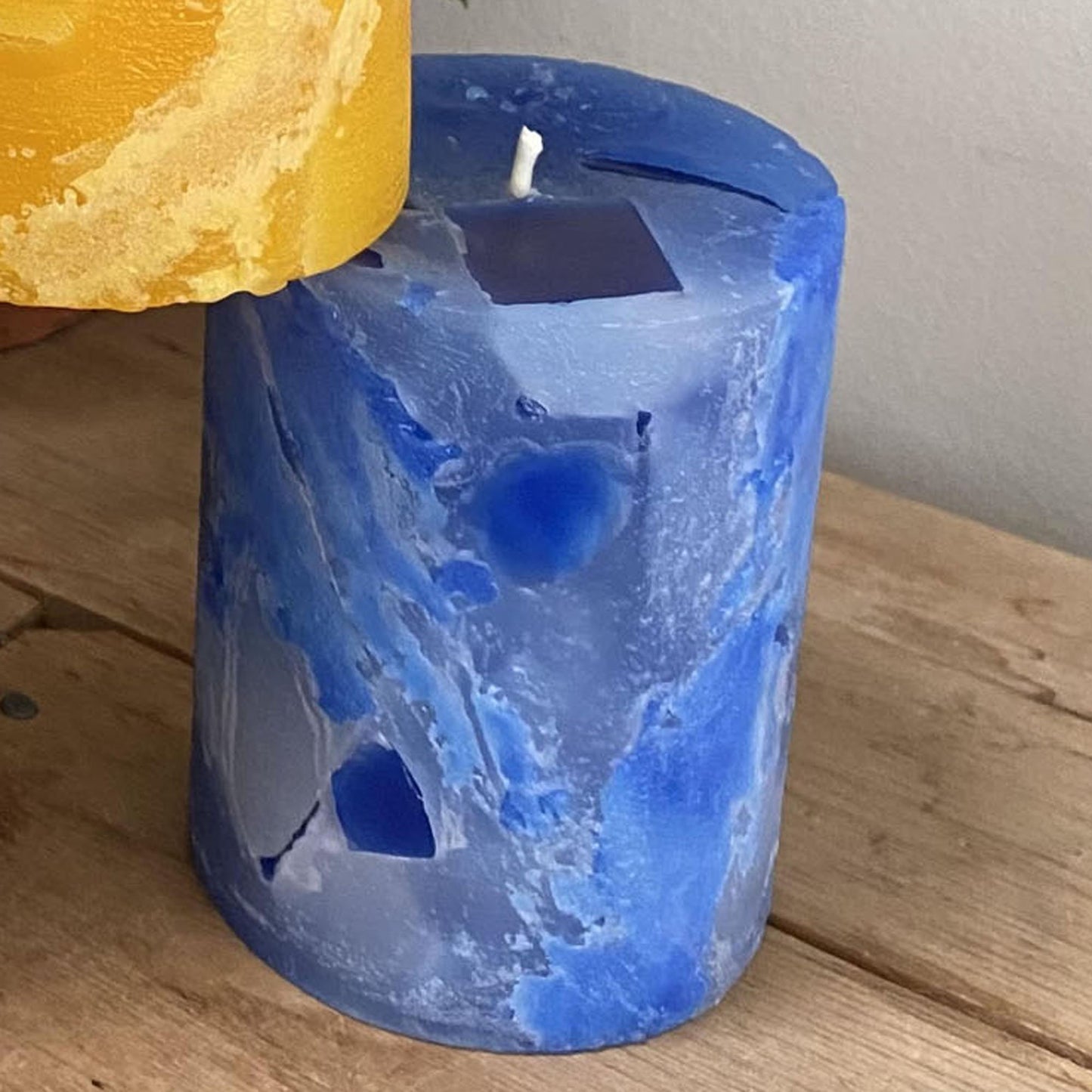 Chakra candles, 3"x 4" chunk pillars - Fanny Bay Candle Company