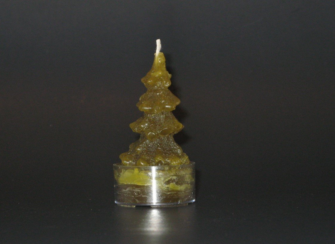 Evergreen Trees (Small) candles, 4 solid colours, set of 3, fragrance free only - Fanny Bay Candle Company