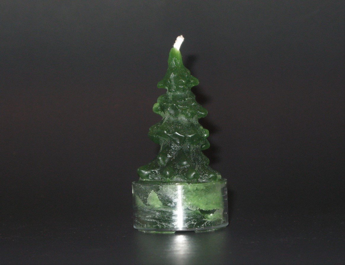 Evergreen Trees (Small) candles, 4 solid colours, set of 3, fragrance free only - Fanny Bay Candle Company
