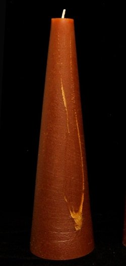 Large Cone Candles, 3 1/4" x 12"H, fragrance free - Fanny Bay Candle Company