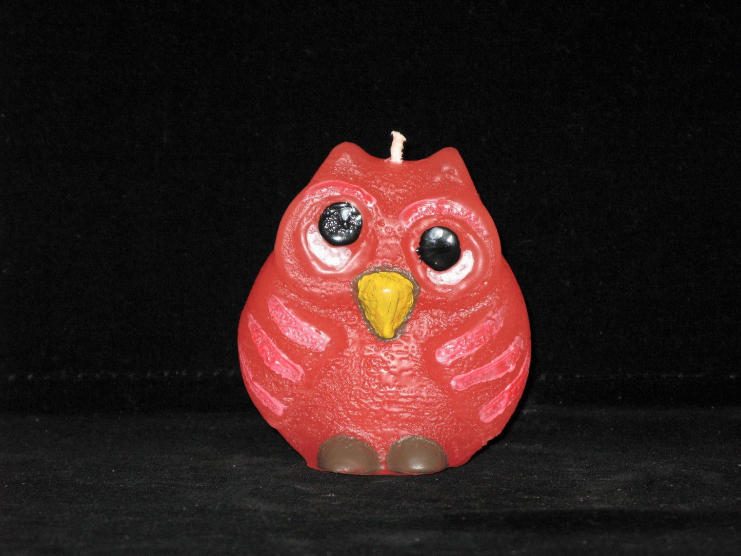 Lil Hooter Owl Candle, Hand Painted, 25 base colours, 3"D x 3"H, fragrance free only - Fanny Bay Candle Company