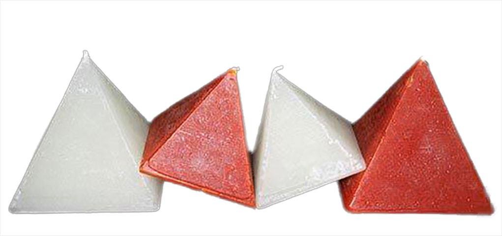 Pyramids, 25 solid colours & 3 sizes, fragrance free - Fanny Bay Candle Company