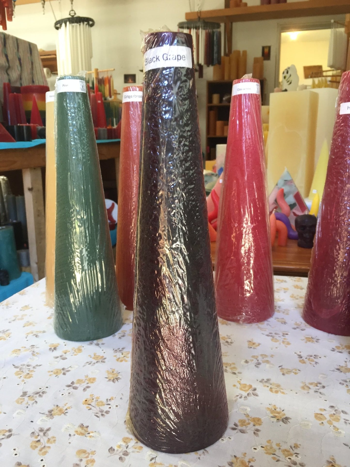 Scented Large Cone Candles, 3 1/4" x 12"H - Fanny Bay Candle Company