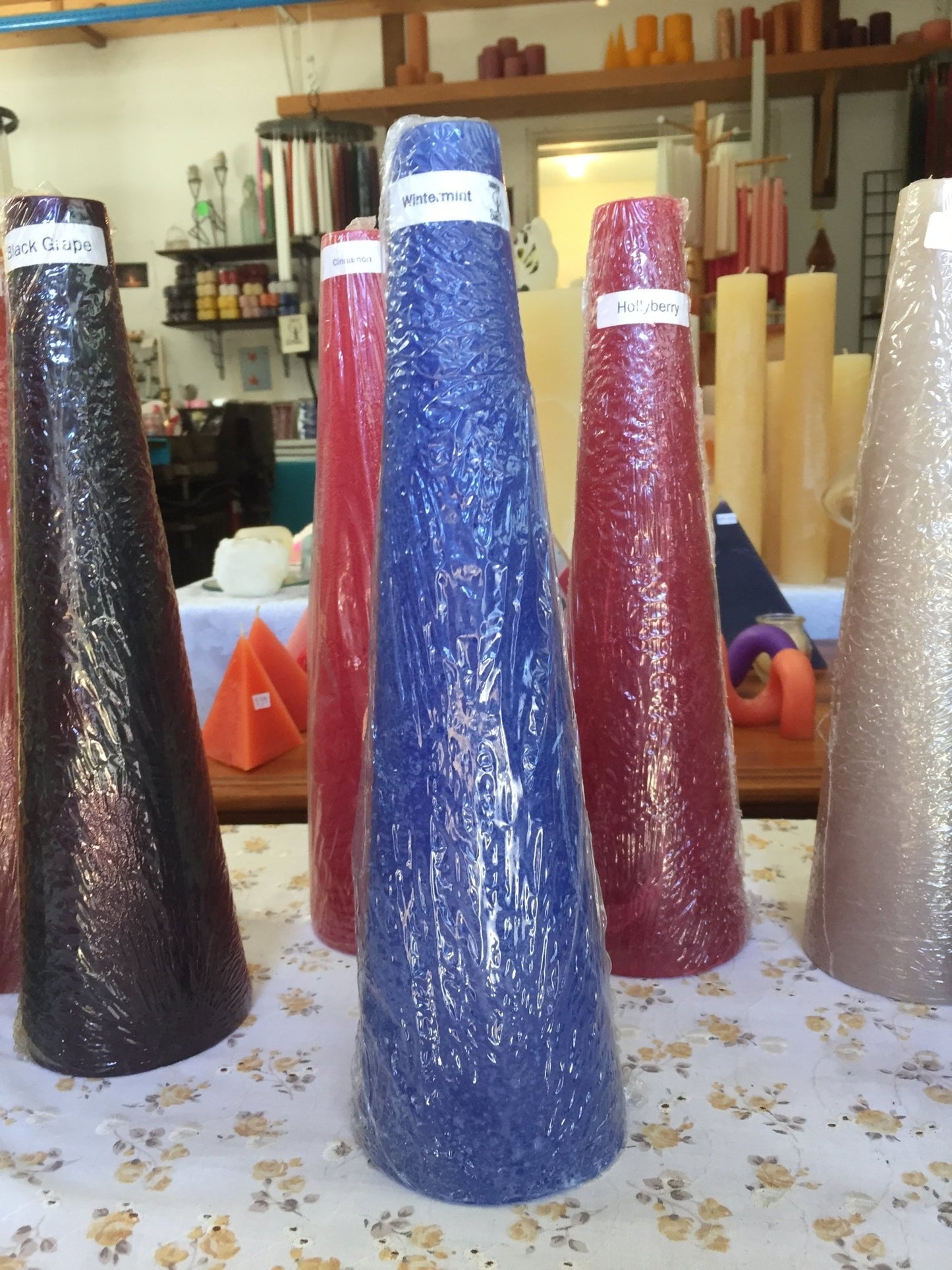 Scented Large Cone Candles, 3 1/4" x 12"H - Fanny Bay Candle Company