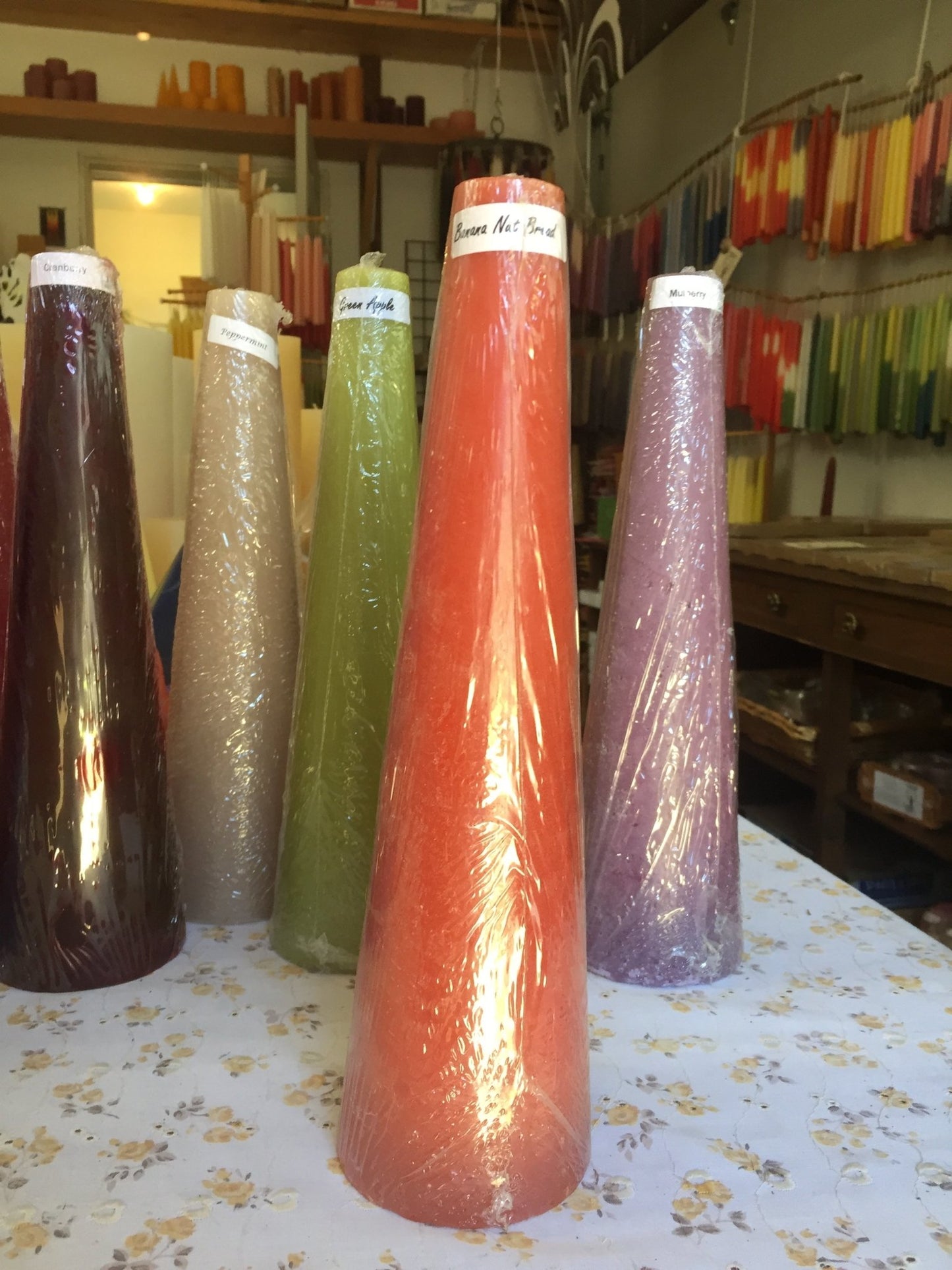 Scented Large Cone Candles, 3 1/4" x 12"H - Fanny Bay Candle Company