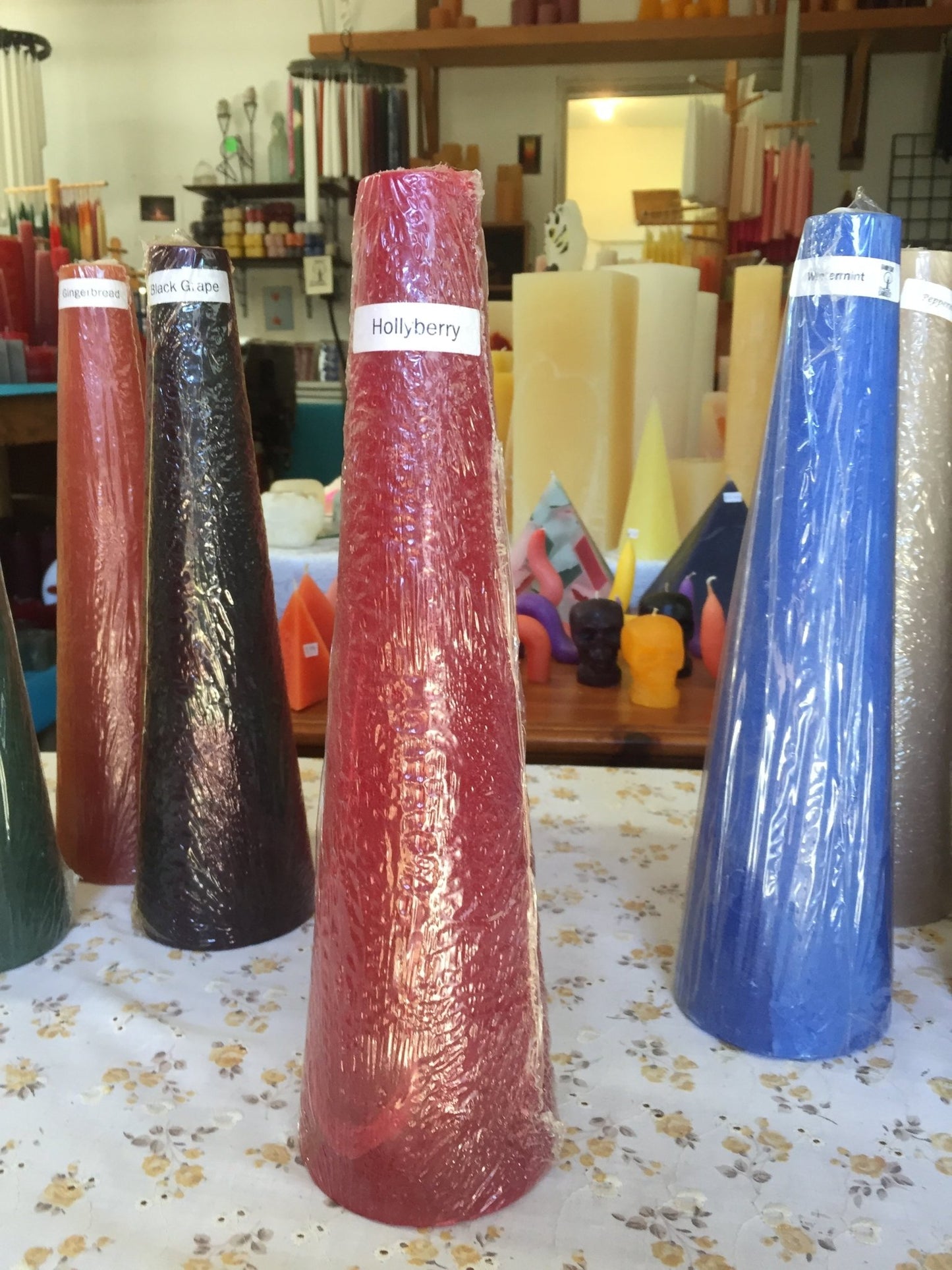 Scented Large Cone Candles, 3 1/4" x 12"H - Fanny Bay Candle Company