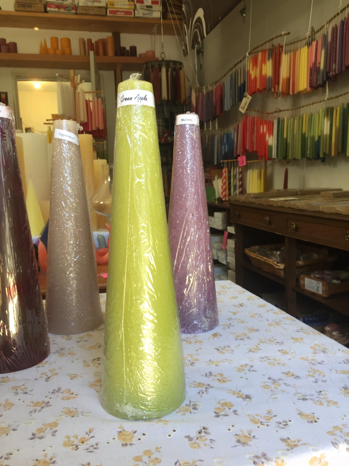 Scented Large Cone Candles, 3 1/4" x 12"H - Fanny Bay Candle Company
