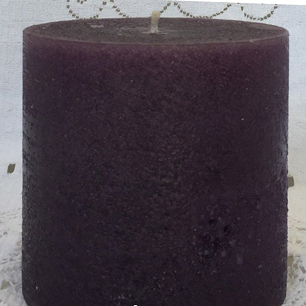 3"D x 10"H or 12"H Round Rustic Pillar candles, 30+ colours & 6 heights, fragrance free - Fanny Bay Candle Company