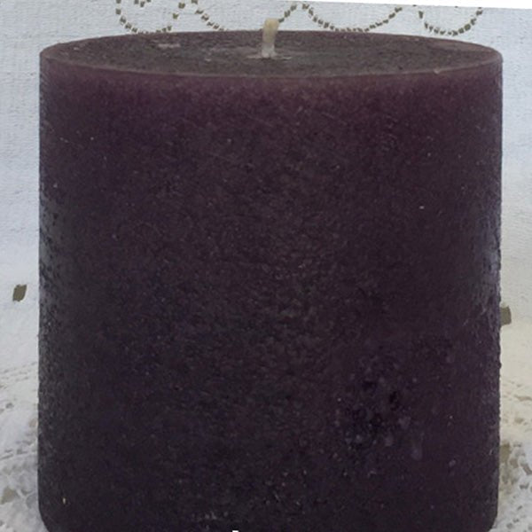 3"D x 3"H or 4"H Round Rustic Pillar candles, 30 plus colours, fragrance free - Fanny Bay Candle Company