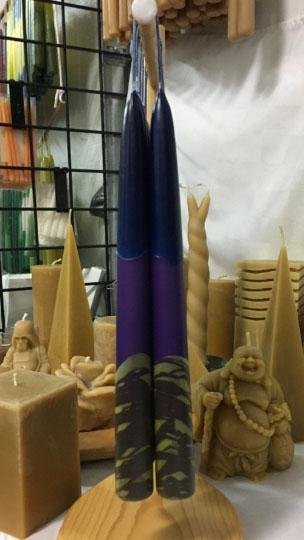 Artisan Multi-Coloured taper candles - Fanny Bay Candle Company