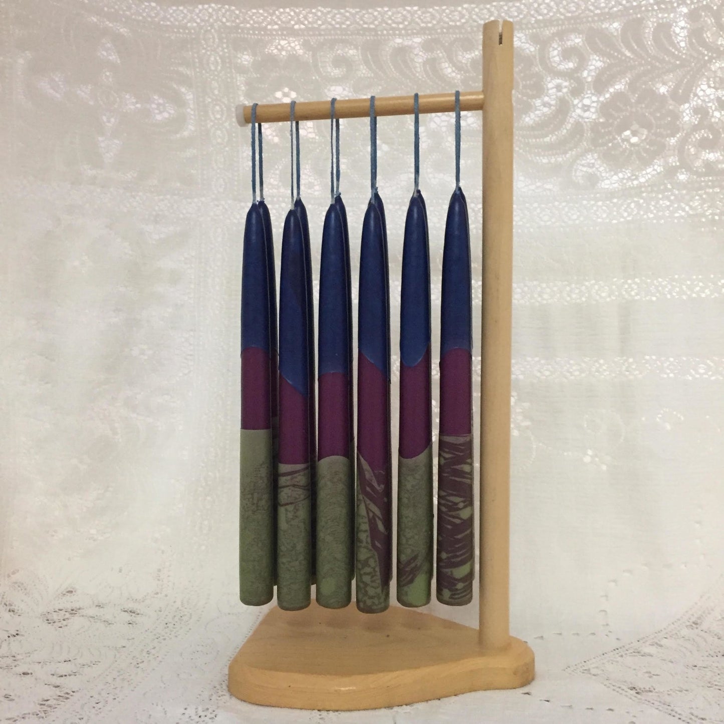 Artisan Multi-Coloured taper candles - Fanny Bay Candle Company