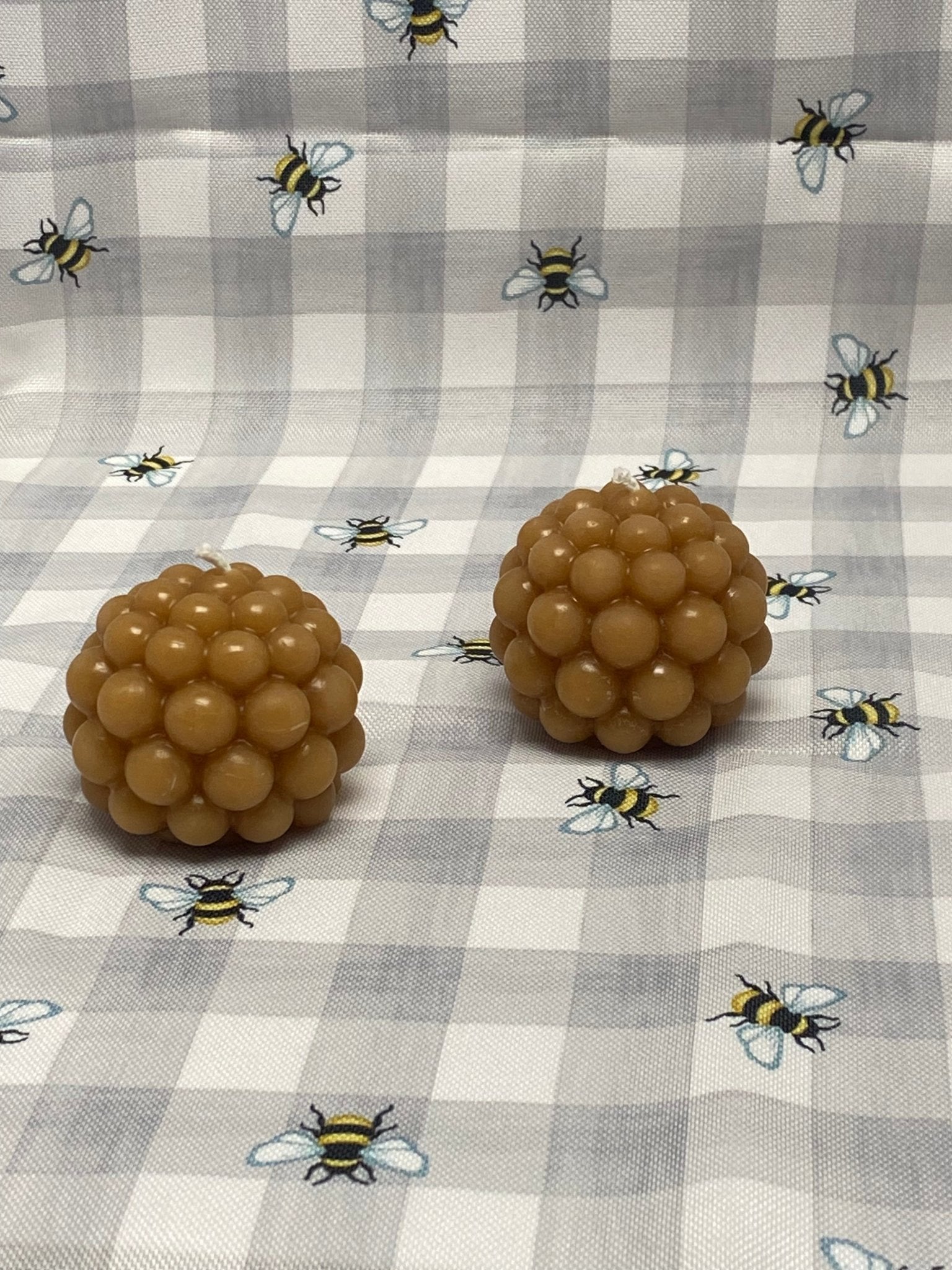 Beeswax Bubble Balls 2" x 2", hand poured - Fanny Bay Candle Company
