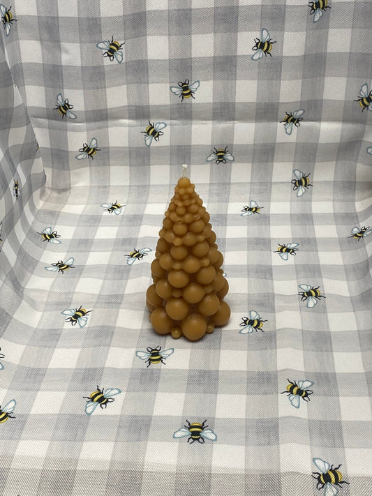 Beeswax Bubble Tree 5" x 21/2", hand poured. - Fanny Bay Candle Company