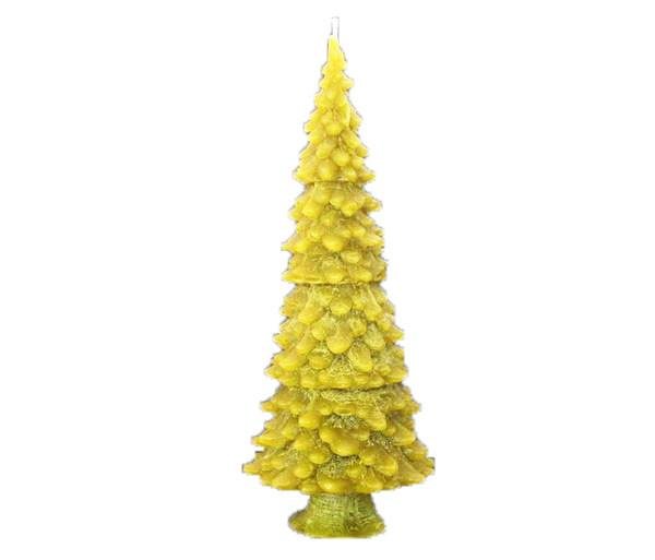 Evergreen Tree (Large), 4"D x 9 1/2"H, 4 solid colours, fragrance free - Fanny Bay Candle Company