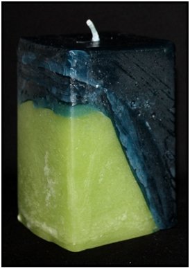 Multi-Coloured Square Pillars, 5 colour patterns & 3 sizes, fragrance free - Fanny Bay Candle Company