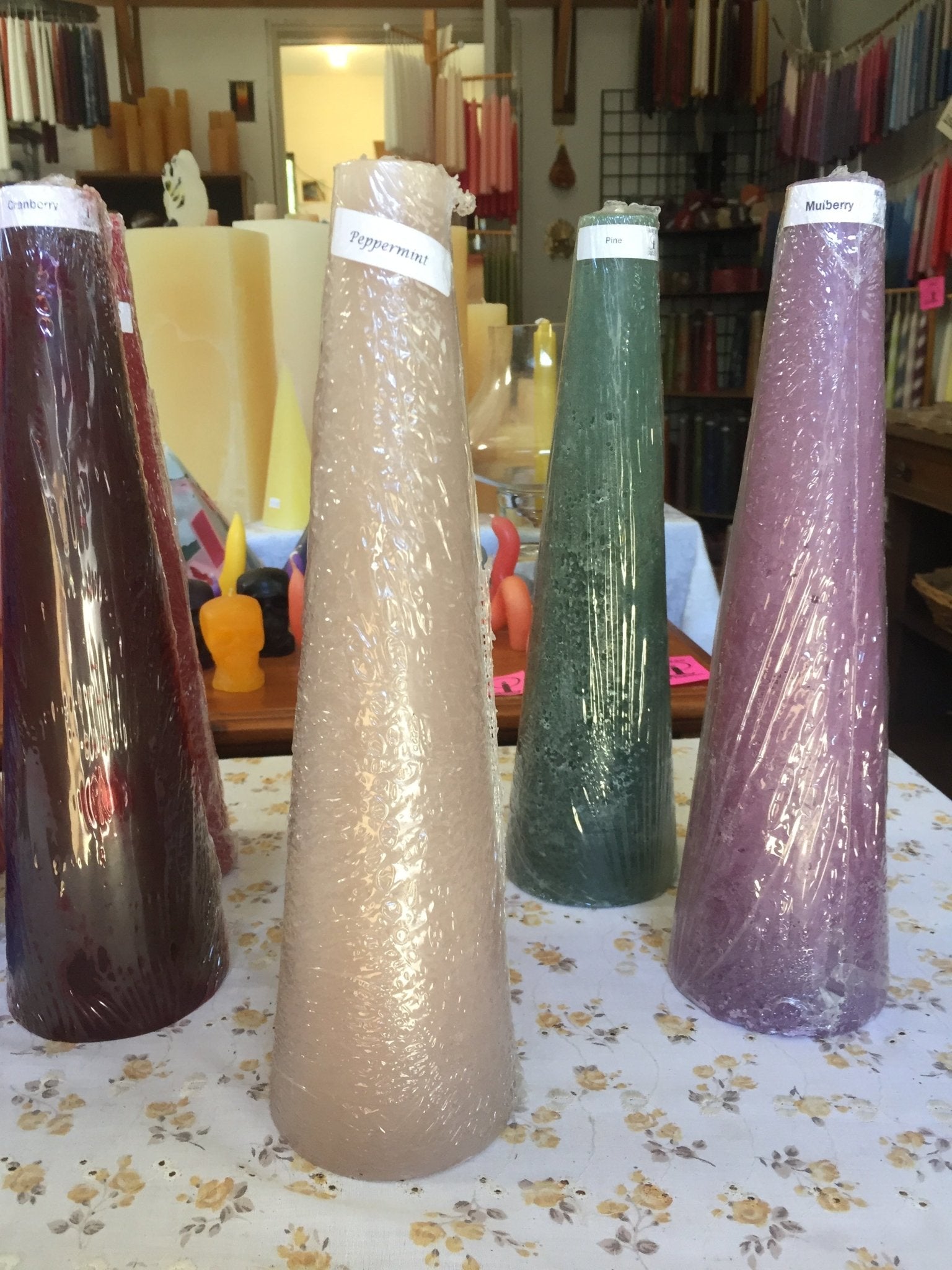 Scented Large Cone Candles, 3 1/4" x 12"H - Fanny Bay Candle Company