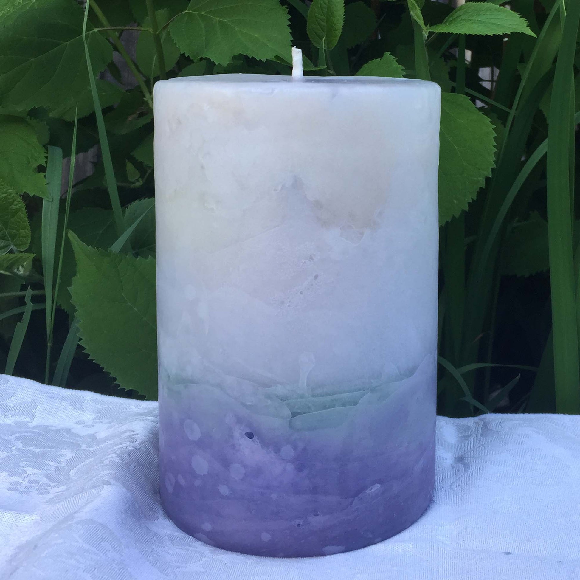 "Sea n Sky" Climate Change pillar candle - Fanny Bay Candle Company