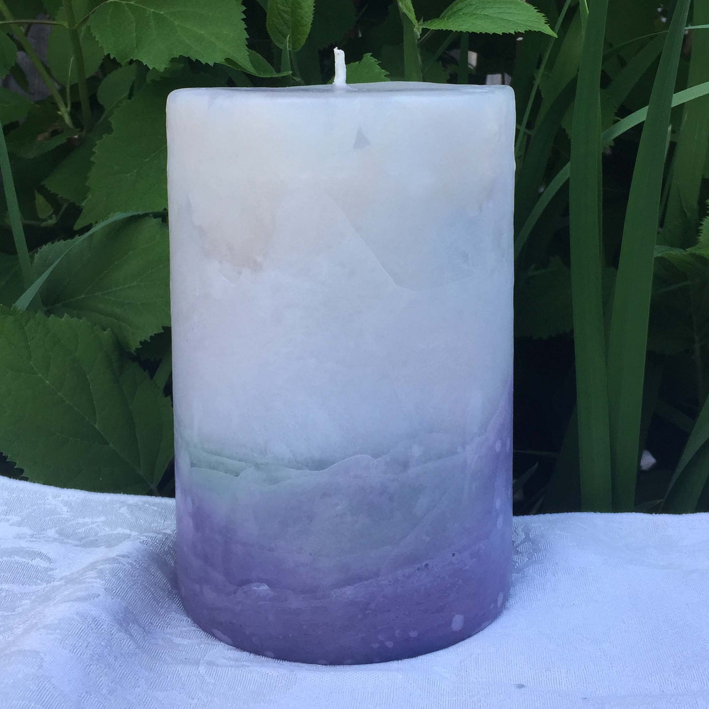 "Sea n Sky" Climate Change pillar candle - Fanny Bay Candle Company